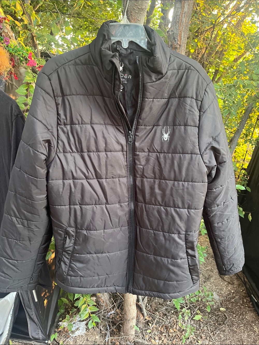 Spyder Men's Black Quilted Puffer Jacket